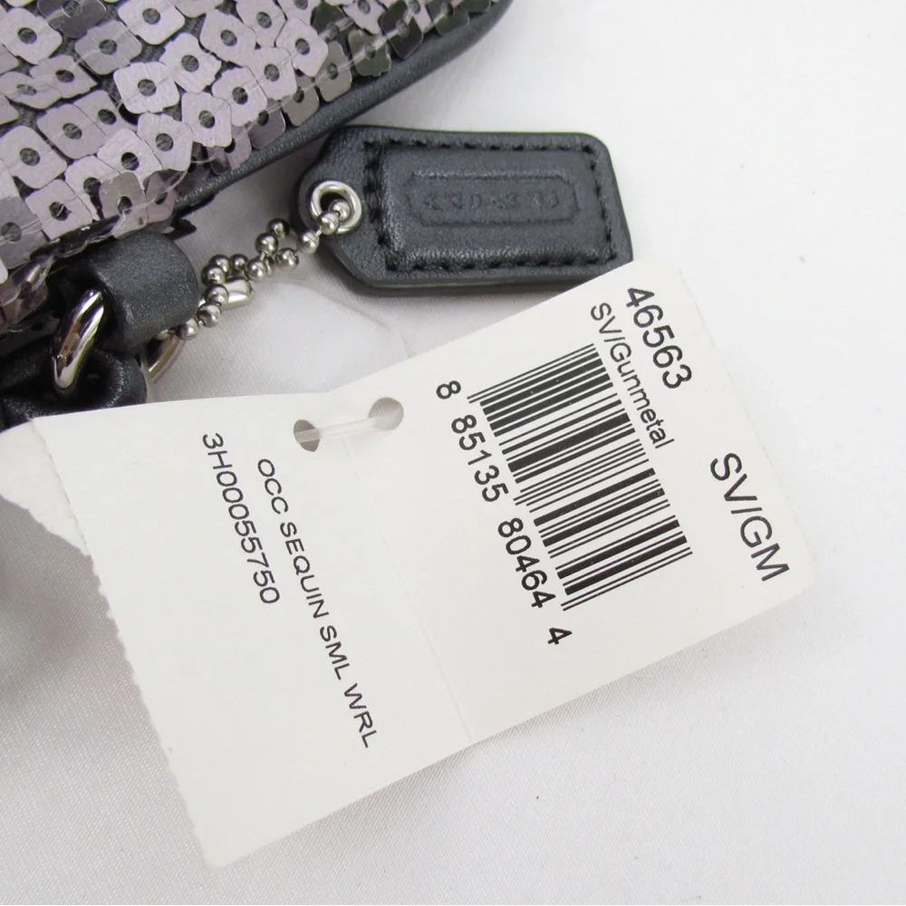 NWT Coach Sequin Small Wristlet